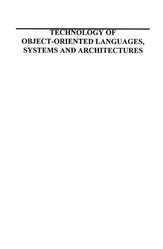 Tapa de Technology of object-oriented languages, systems and architectures