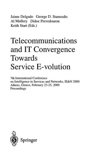 Tapa de Telecommunications and IT Convergence Towards Service E-volution