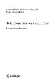 Tapa de Telephone Surveys in Europe