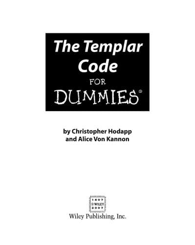 Tapa de The Templar code for dummies
