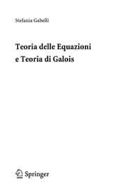 Tapa de Teoria delle Equazioni e Teoria di Galois