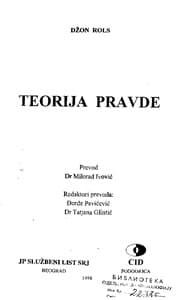 Tapa de Teorija pravde