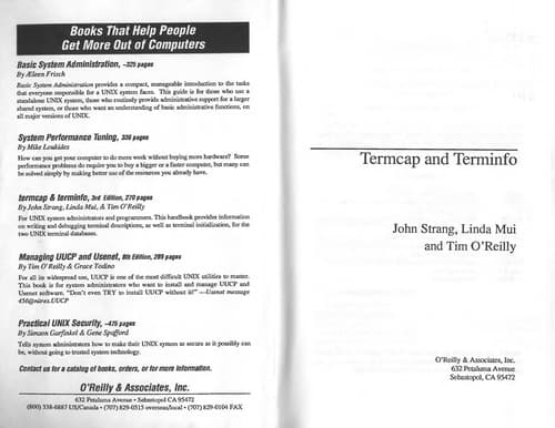 Tapa de Termcap & terminfo