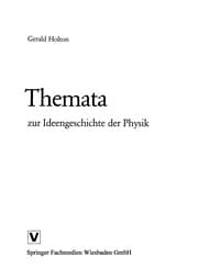 Tapa de Themata zur Ideengeschichte der Physik