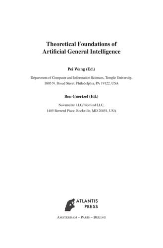 Tapa de Theoretical Foundations of Artificial General Intelligence