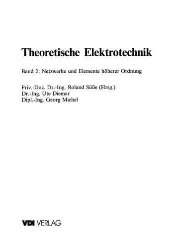 Tapa de Theoretische Elektrotechnik