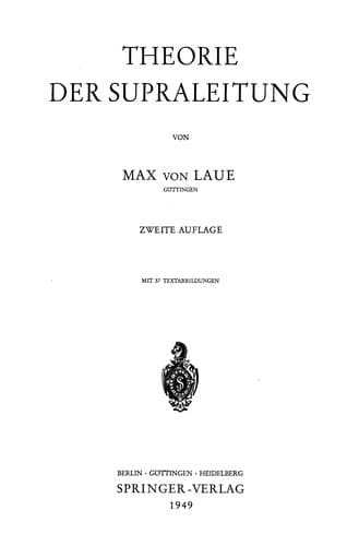 Tapa de Theorie der Supraleitung
