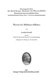 Tapa de Theorie des Mossbauer-Effektes