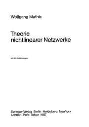 Tapa de Theorie nichtlinearer Netzwerke