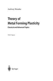 Tapa de Theory of Metal Forming Plasticity