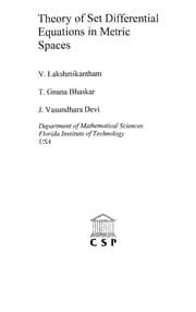 Tapa de THEORY OF SET DIFFERENTIAL EQUATIONS IN METRIC SPACES