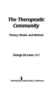Tapa de The therapeutic community