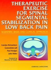Tapa de Therapeutic exercise for spinal segmental stabilization in low back pain