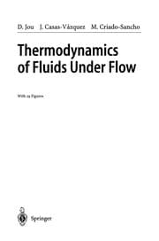 Tapa de Thermodynamics of Fluids Under Flow
