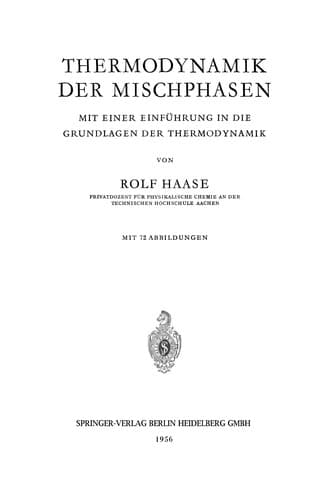 Tapa de Thermodynamik der Mischphasen