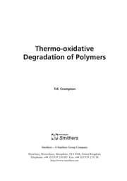 Tapa de Thermo-oxidative degradation of polymers