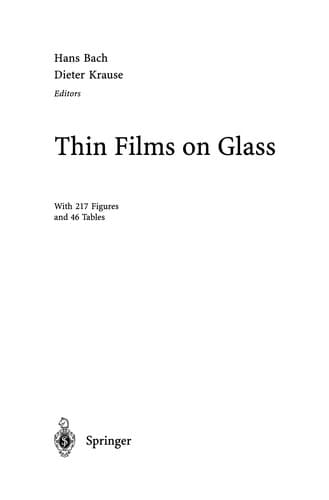 Tapa de Thin Films on Glass