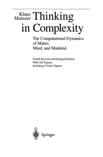 Tapa de Thinking in Complexity