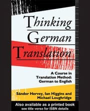 Tapa de Thinking German Translation