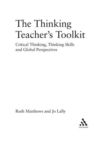 Tapa de The thinking teacher's toolkit