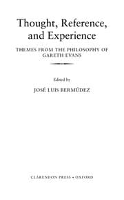 Tapa de Thought, reference, and experience