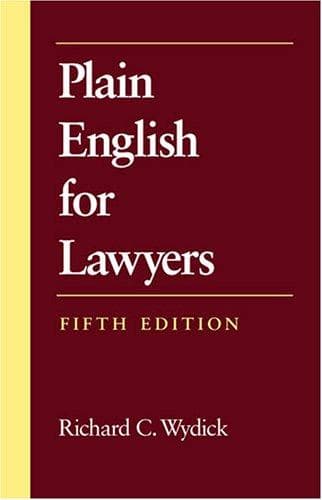 Tapa de Plain English for Lawyers (5th Edition)