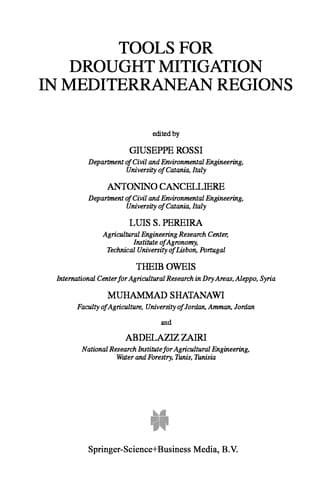 Tapa de Tools for Drought Mitigation in Mediterranean Regions