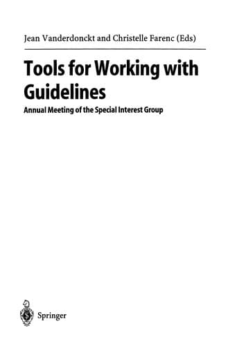 Tapa de Tools for Working with Guidelines