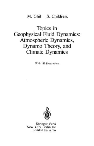 Tapa de Topics in geophysical fluid dynamics