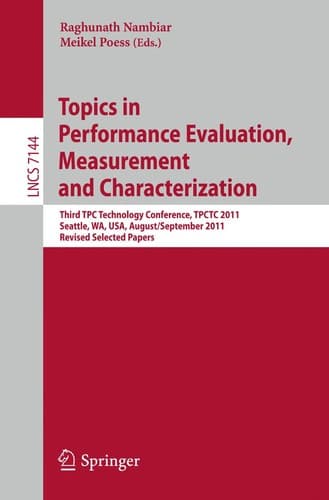 Tapa de Topics in Performance Evaluation, Measurement and Characterization