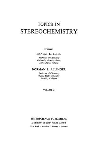 Tapa de Topics in stereochemistry