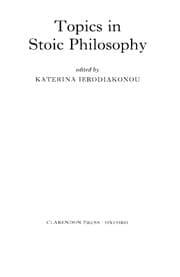 Tapa de Topics in stoic philosophy