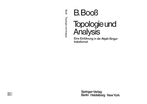 Tapa de Topologie und Analysis