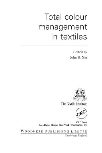 Tapa de Total colour management in textiles