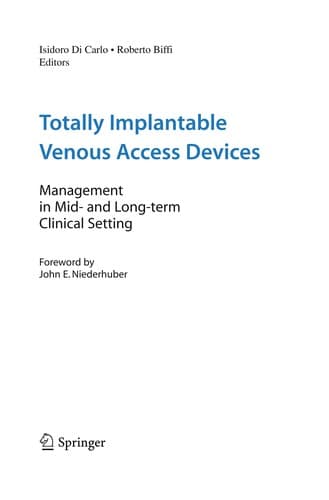 Tapa de Totally Implantable Venous Access Devices