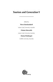 Tapa de Tourism and generation Y