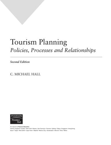 Tapa de Tourism planning