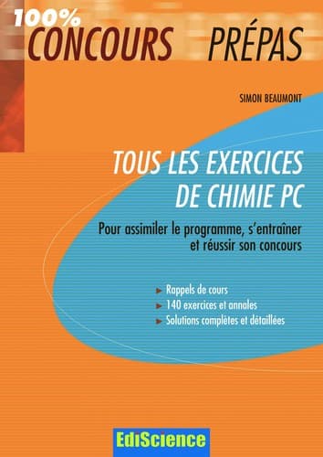 Tapa de Tous les exercices de chimie PC