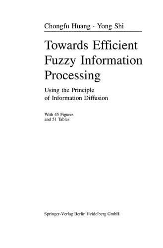 Tapa de Towards efficient fuzzy information processing