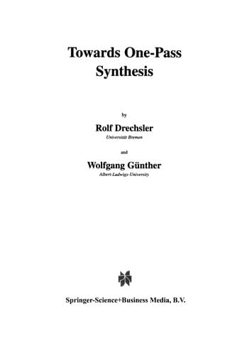 Tapa de Towards One-Pass Synthesis