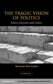 Tapa de The tragic vision of politics