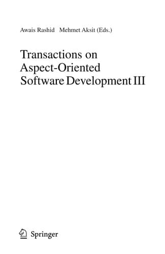 Tapa de Transactions on aspect-oriented software development