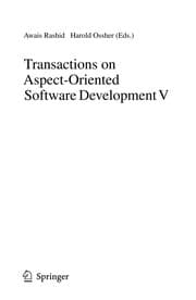 Tapa de Transactions on Aspect-Oriented Software Development V