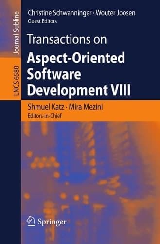 Tapa de Transactions on Aspect-Oriented Software Development VIII