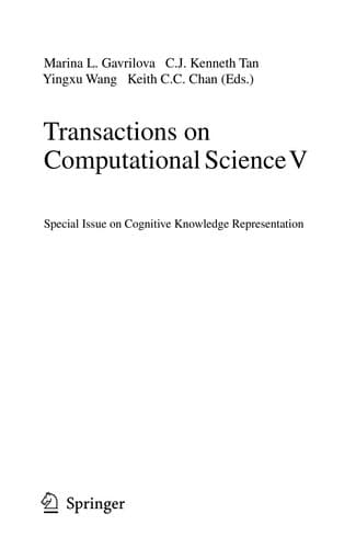 Tapa de Transactions on Computational Science V