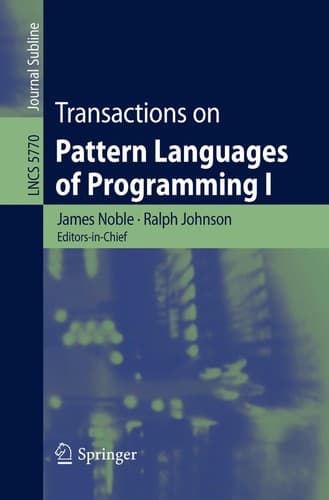 Tapa de Transactions on pattern languages of Programming I