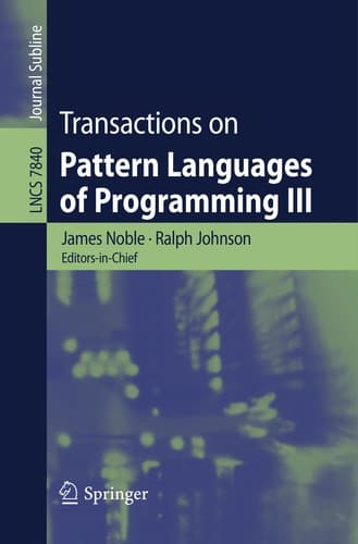 Tapa de Transactions on Pattern Languages of Programming III