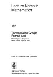 Tapa de Transformation Groups Poznan 1985