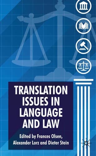 Tapa de Translation issues in language and law