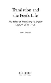 Tapa de Translation and the poet's life